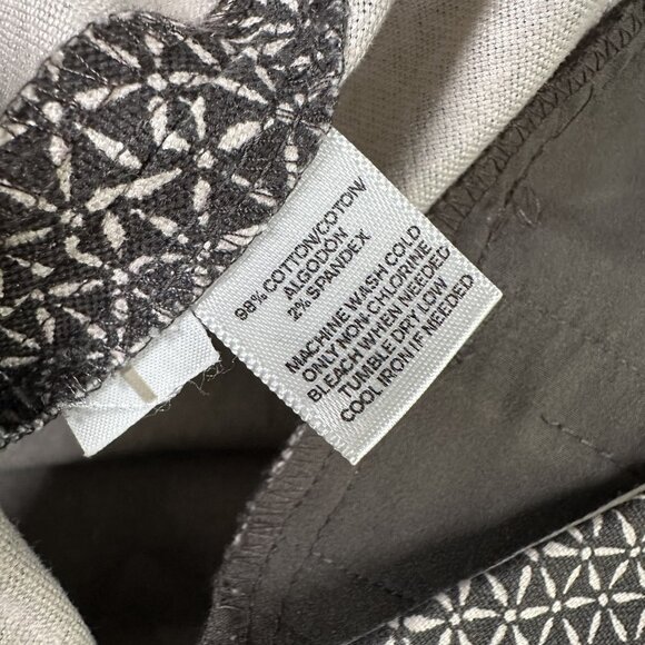 Ann Taylor Loft Pants Womens 8 Julie Ankle Slim Fit Stretch Crop Geometric Patte - Picture 8 of 10